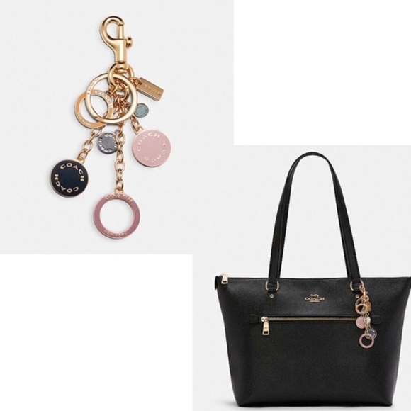 NWOT Coach Gold and Pink Accents Purse Charm